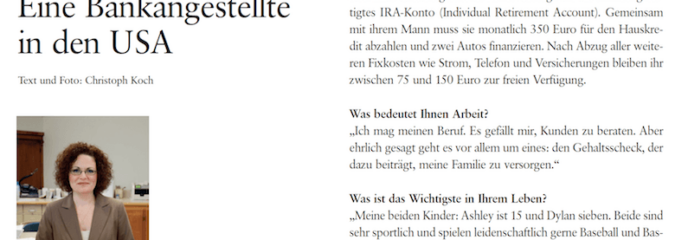 Mikro-Ökonomie: Eine Bankangestellte in den USA Mikro-Ökonomie: Eine Bankangestellte in den USA