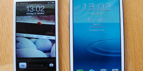 Test iPhone 5 vs Samsung Galaxy S3: Smartphone-Flaggschiffe im Vergleich Test iPhone 5 vs Samsung Galaxy S3: Smartphone-Flaggschiffe im Vergleich
