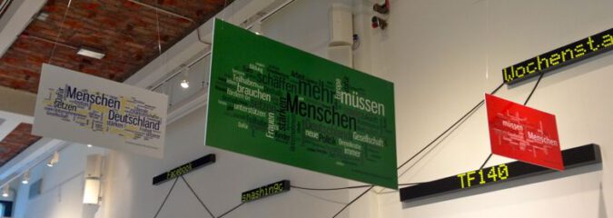 Die Wahlprogramm-Wortwolken in echt Die Wahlprogramm-Wortwolken in echt