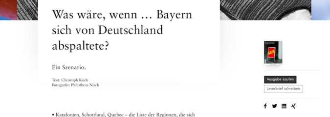 Was wäre, wenn … Bayern sich von Deutschland abspaltete? Was wäre, wenn … Bayern sich von Deutschland abspaltete?