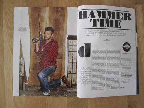 hammertime_myhammer Erfahrungen mit Handwerkerplattformen wie MyHammer: Ein Foto der Zeitschrift Nido, in der mein Artikel ursprünglich erschienen ist.