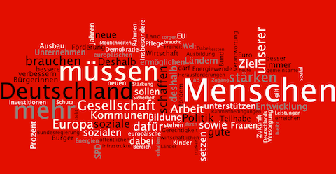 Wortwolke Wahlprogramm SPD BTW 2013 klein